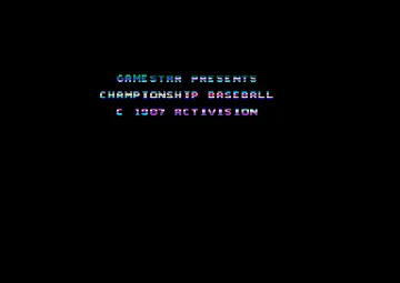 Championship Baseball (UK) (1987) screen shot title